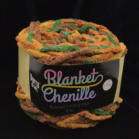 Blanket Chenille - Blanket Polyester Wool 80m - 100g - Multi Earth