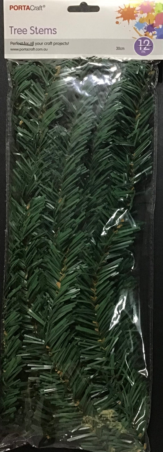 Tree Stems - Dark Green - Pack of 12