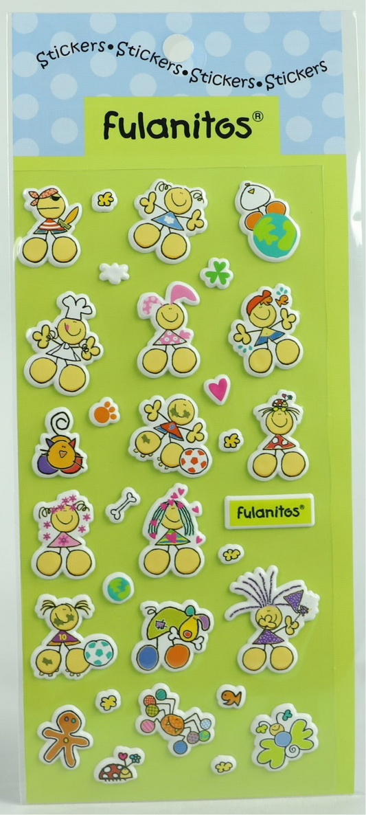 Puffy Stickers - Fulanitos Theme - 31 pc - Pack #6