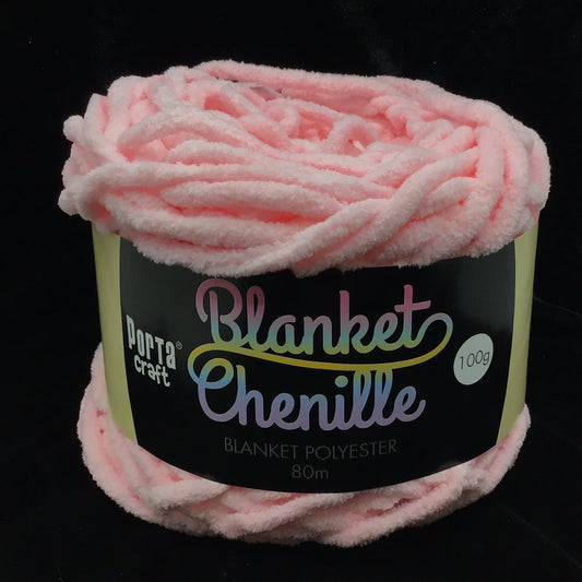 Blanket Chenille - Blanket Polyester Wool 80m - 100g - Solid Light Pink