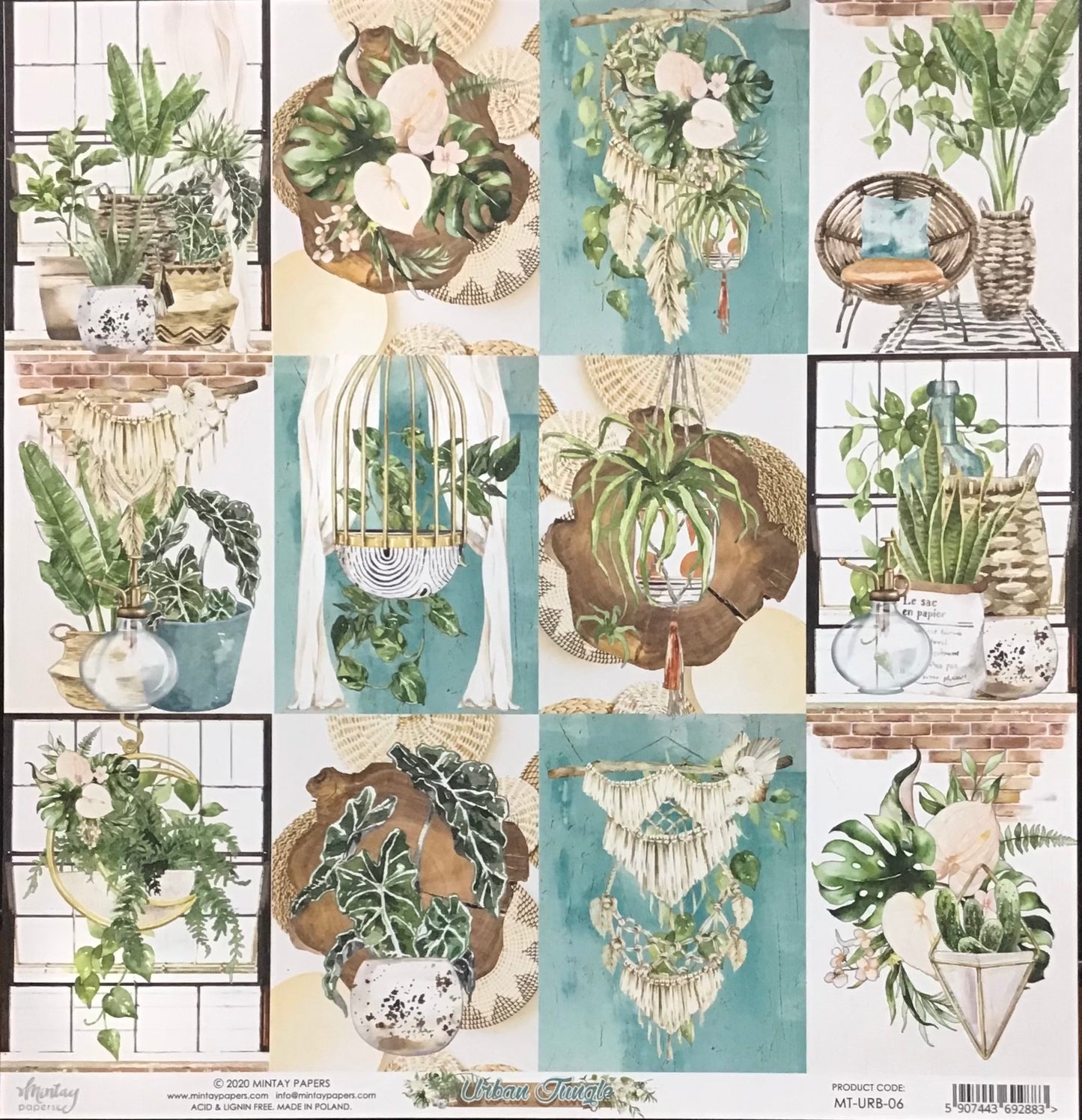 Mintay - Urban Jungle- 1x Double sided sheet - 30.5x30.5cm