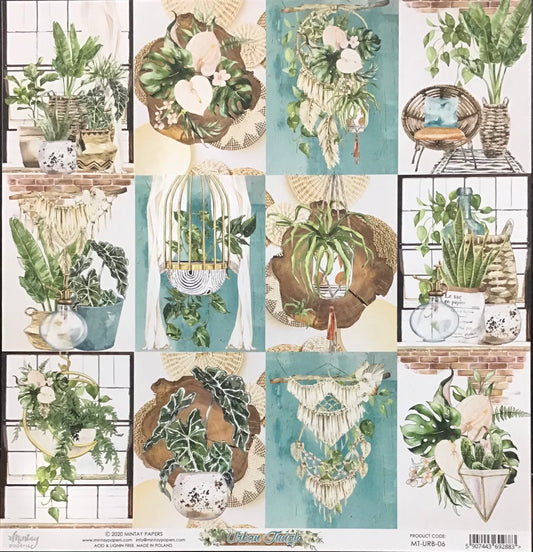 Mintay - Urban Jungle- 1x Double sided sheet - 30.5x30.5cm