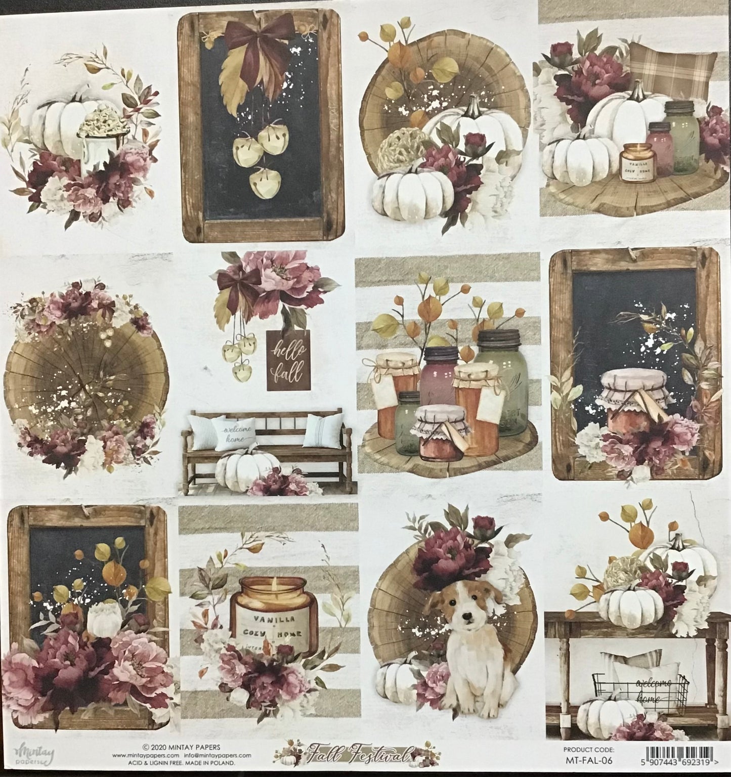 Mintay - Fall Festival - 1x Double sided sheet - 30.5x30.5cm