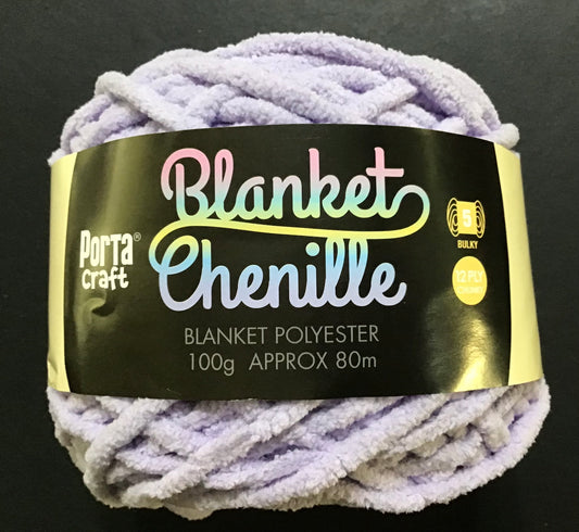 Blanket Chenille - Blanket Polyester Wool 80m - 100g - Solid Lavender