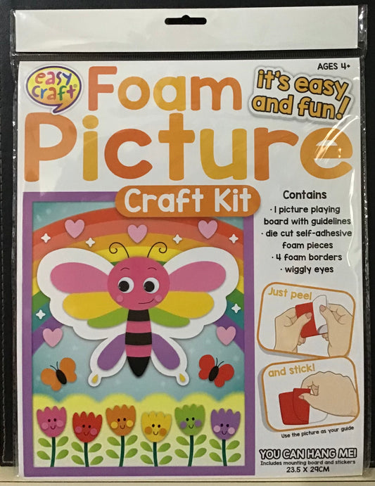 Easy Craft Foam Picture Craft Kit - Butterfly - Peel and Stick
