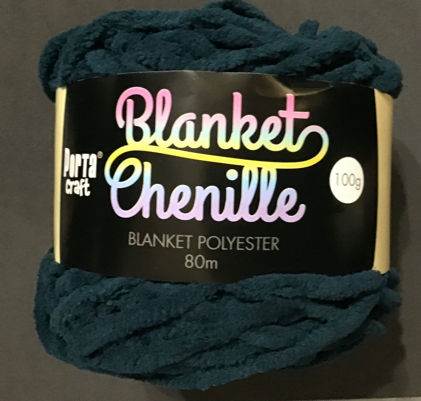 Blanket Chenille - Blanket Polyester Wool 80m - 100g - Solid Navy