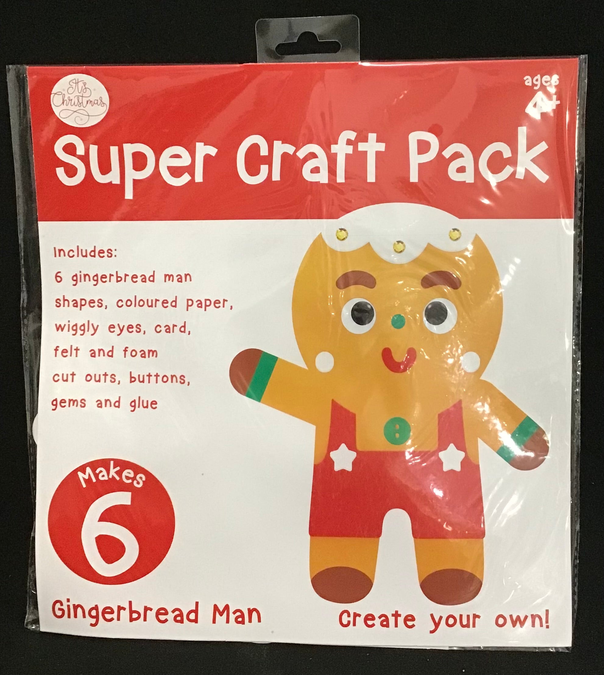 Super Craft Pack - Gingerbread Man - Makes 6 – The Crafty Bear Shop