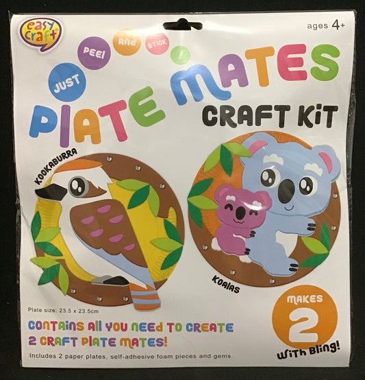 Plate Mates Craft Kit - Just Peel and Stick - Aussie Theme #2 - Makes 2