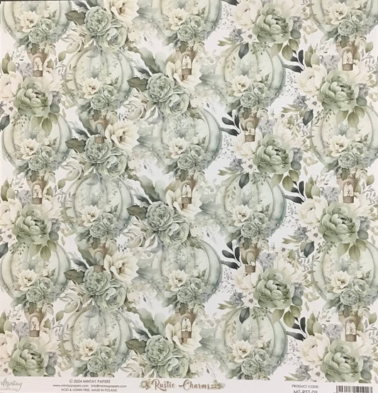 Mintay - Rustic Charms - 1x Double sided sheet - 30.5x30.5cm