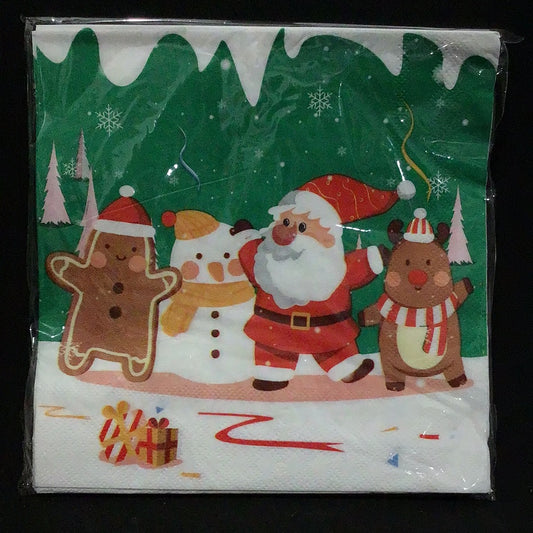 Christmas Napkins - Christmas Theme - 25 pk