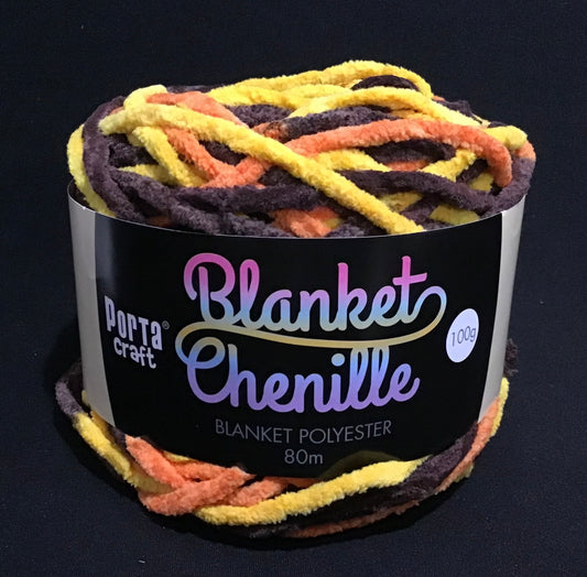 Blanket Chenille - Blanket Polyester Wool 80m - 100g - Multi Earth Worms