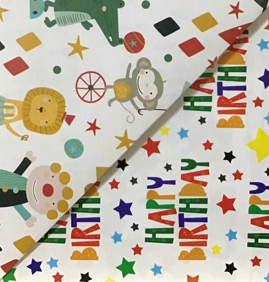 Koala Collection Wrap D/S - 2x Circus Fun/Birthday Fun - 69x49 cm