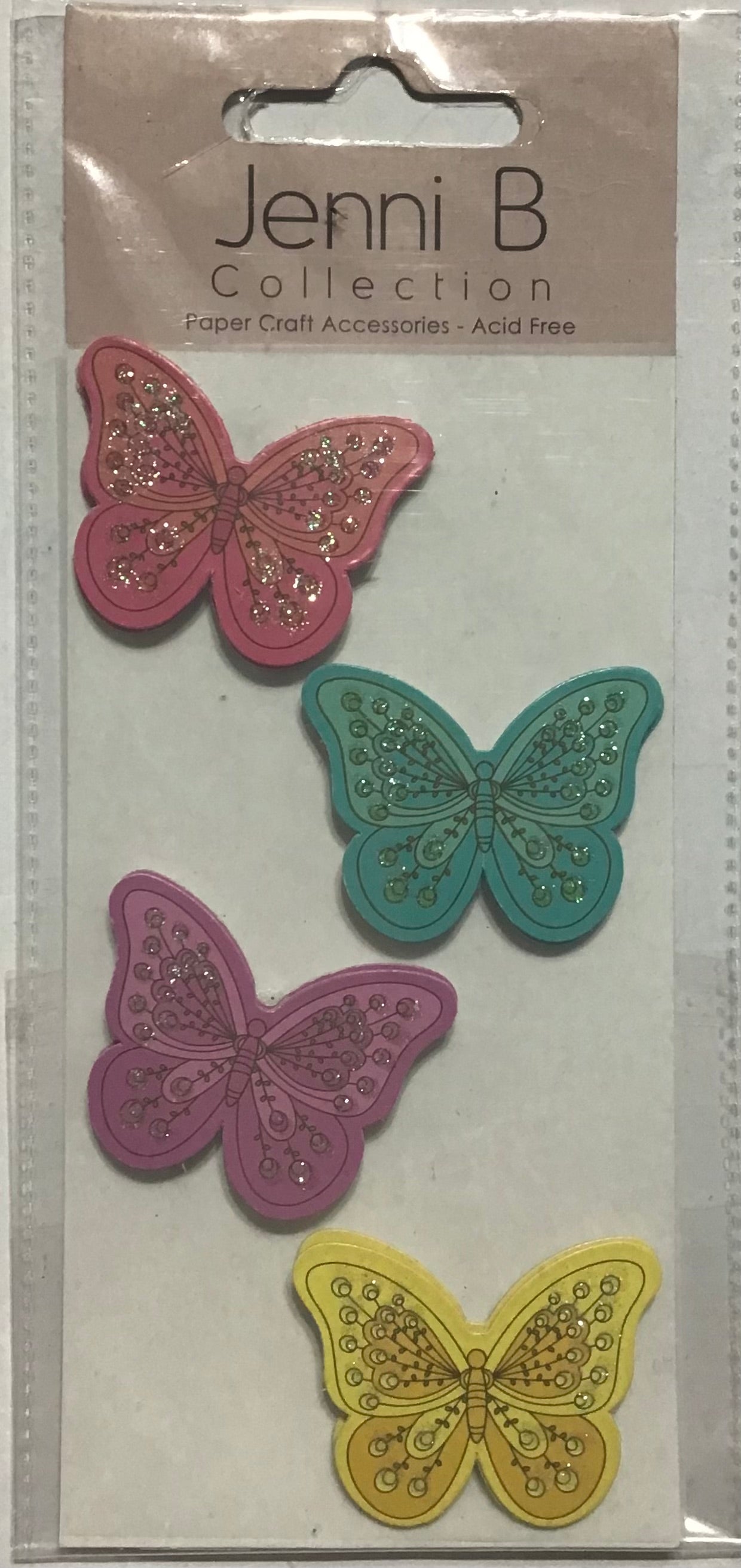 Jenni B Collection - Colourful Butterflies - 4 pk