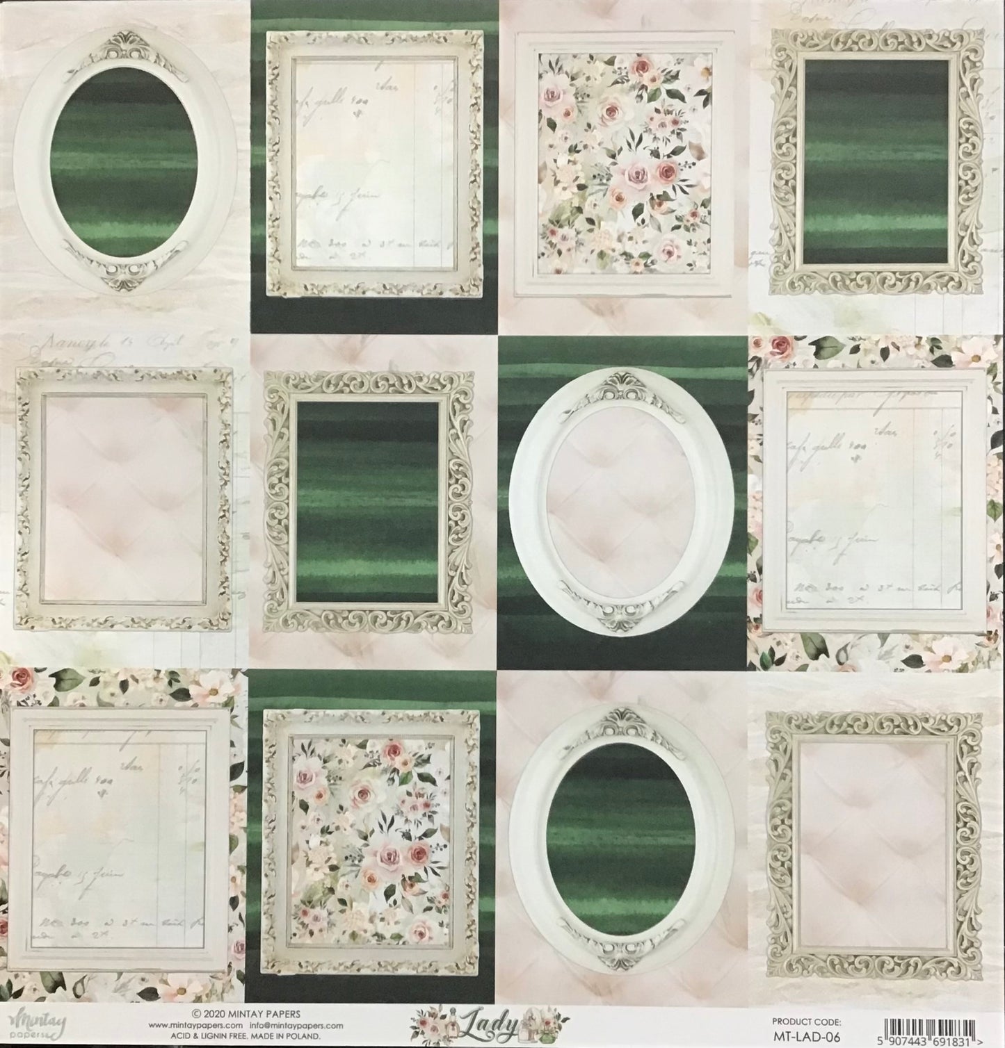 Mintay - Lady - 1x Double sided sheet - 30.5x30.5cm