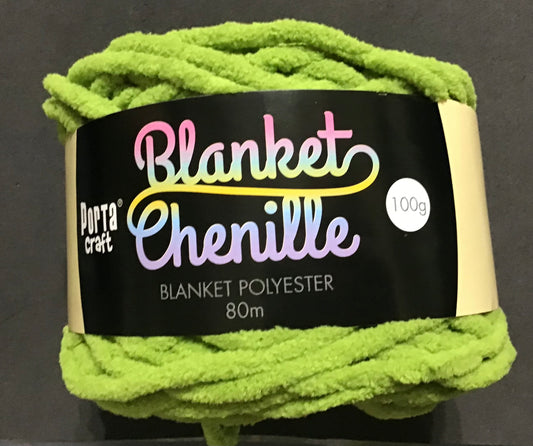 Blanket Chenille - Blanket Polyester Wool 80m - 100g - Solid Tree Frog