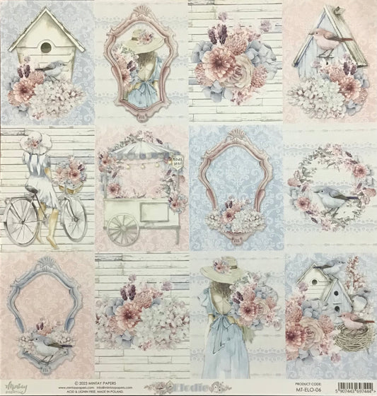Mintay - Elodie 1x Double sided sheet - 30.5x30.5cm