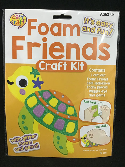 Foam Friends Craft Kit - Just Peel and Stick - Turtle - Makes 1