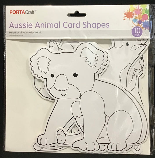 Aussie Animal Card Shapes - 10 pack