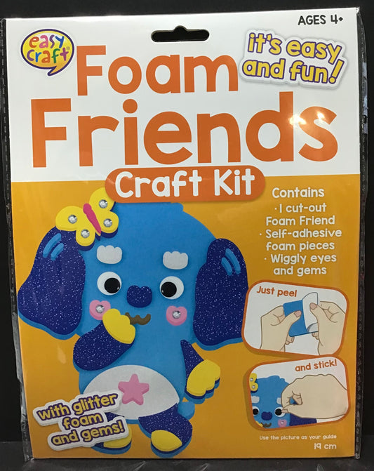 Foam Friends Craft Kit - Just Peel and Stick - Dog #1 - Makes 1