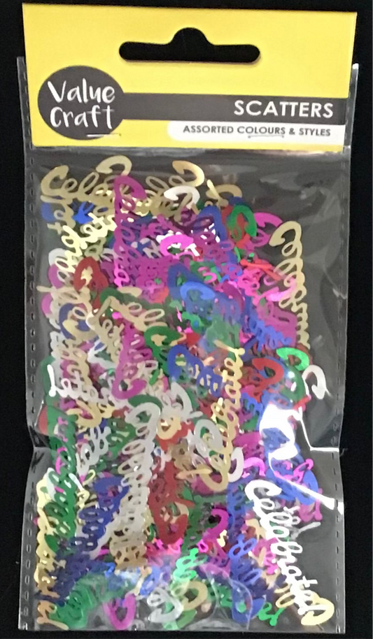 Celebrate Scatters - 10g - Assorted Colours