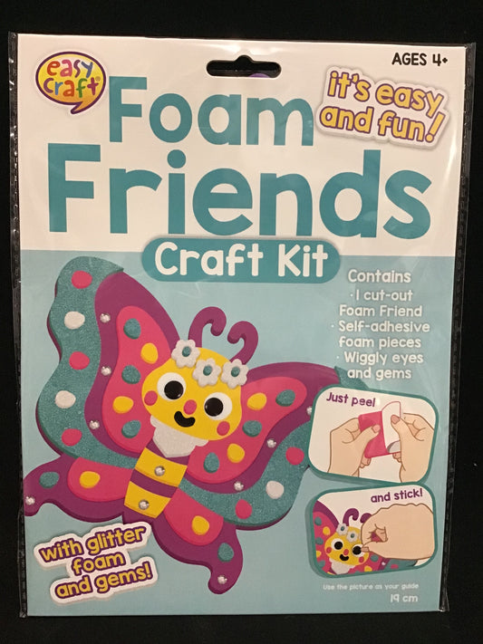 Foam Friends Craft Kit - Just Peel and Stick - Butterfly #3 - Makes 1