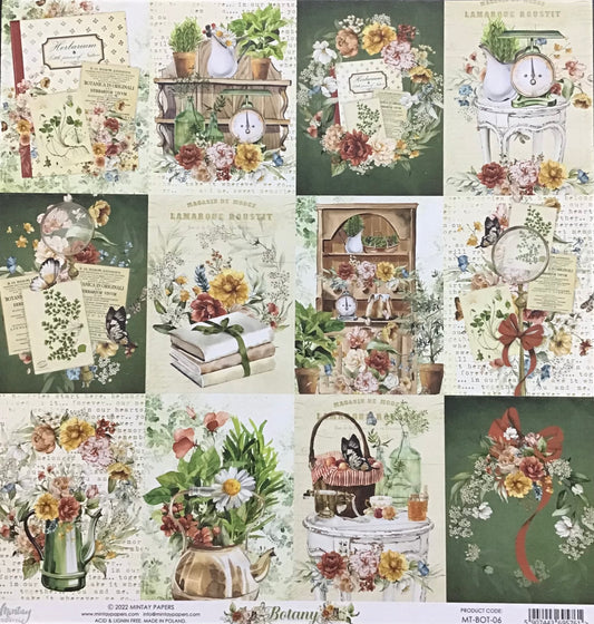 Mintay - Botany - 1x Double sided sheet - 30.5x30.5cm