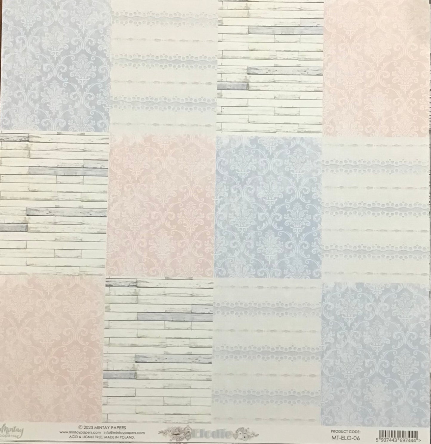 Elodie 1x Double sided sheet - 30.5x30.5cm