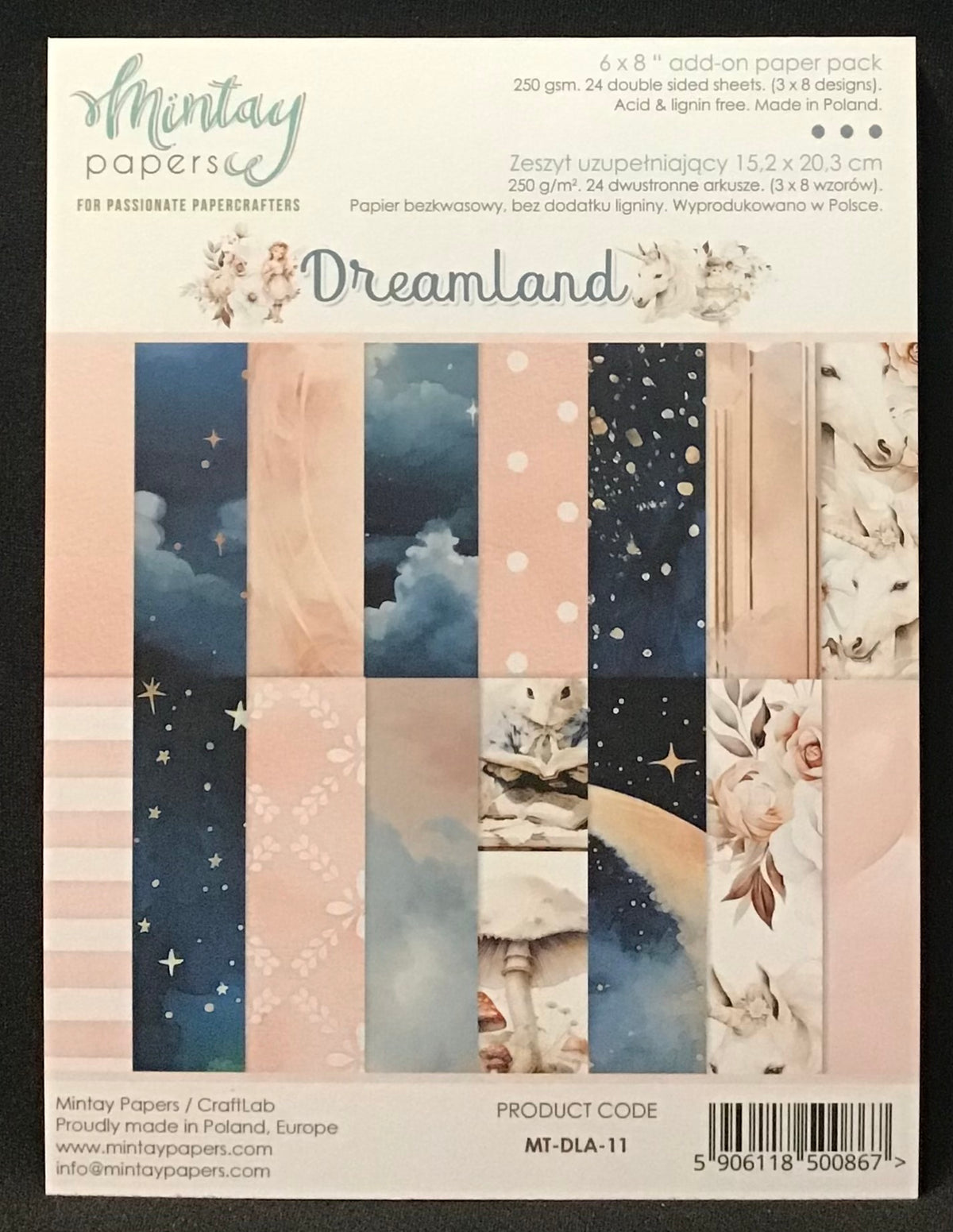Dreamland Paper Pad - 24x Double sided sheets - 20.3x15.2cm