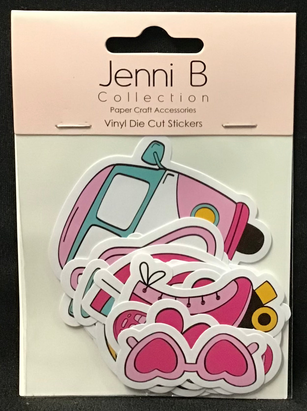 Jenni B Vinyl Die Cut Stickers - Pretty in Pink - 20pc