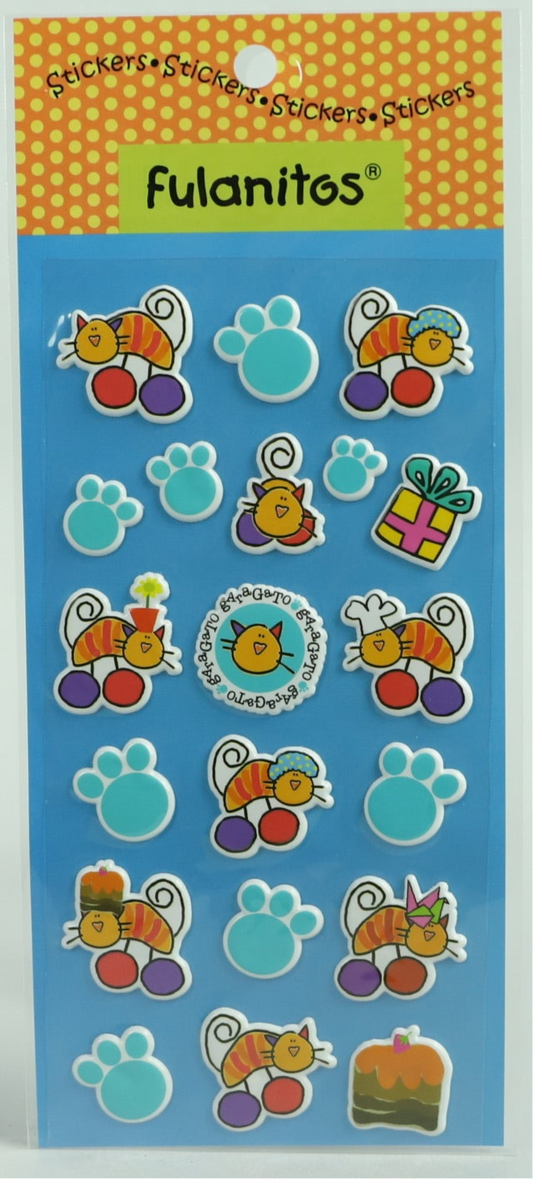 Puffy Stickers - Fulanitos Theme - Garagato - Cat - 20 pc - Pack #2