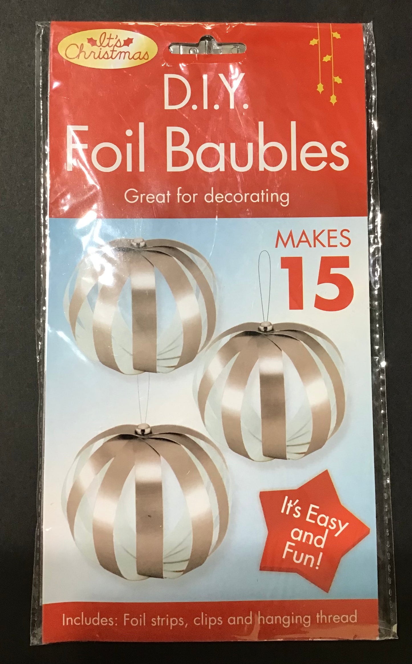 It’s Christmas - D.I.Y. Foil Baubles - Silver - Makes 15