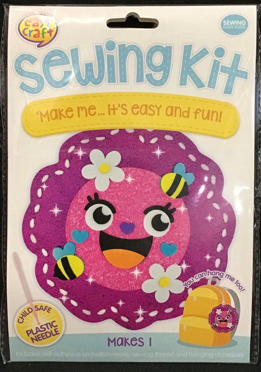 Sewing Kit - Flower with face - Plastic needle included