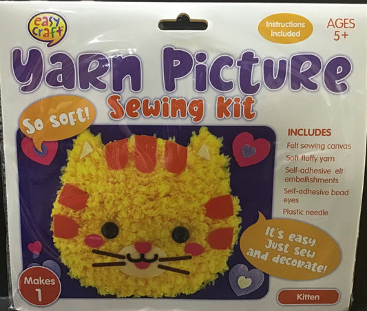 Yarn Picture Sewing Kit - Kitten