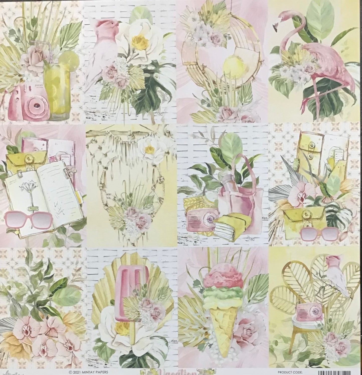 Mintay - Vacation - 1x Double sided sheet - 30.5x30.5cm