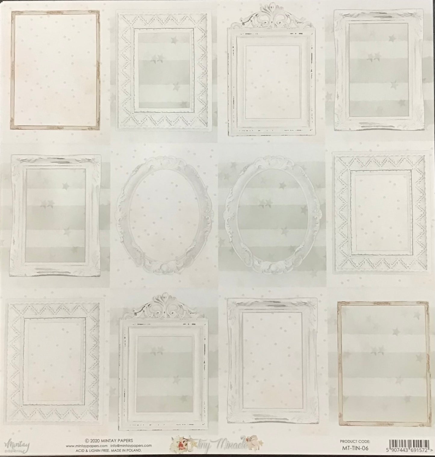 Mintay - Tiny Miracle - 1x Double sided sheet - 30.5x30.5cm