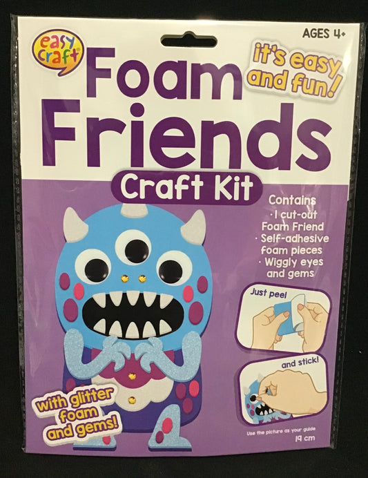 Foam Friends Craft Kit - Just Peel and Stick - Monster - Makes 1