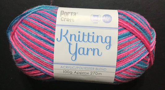 Porta Craft Yarn - 8 Ply - Multi Mermaid - 100g - 100% Acrylic