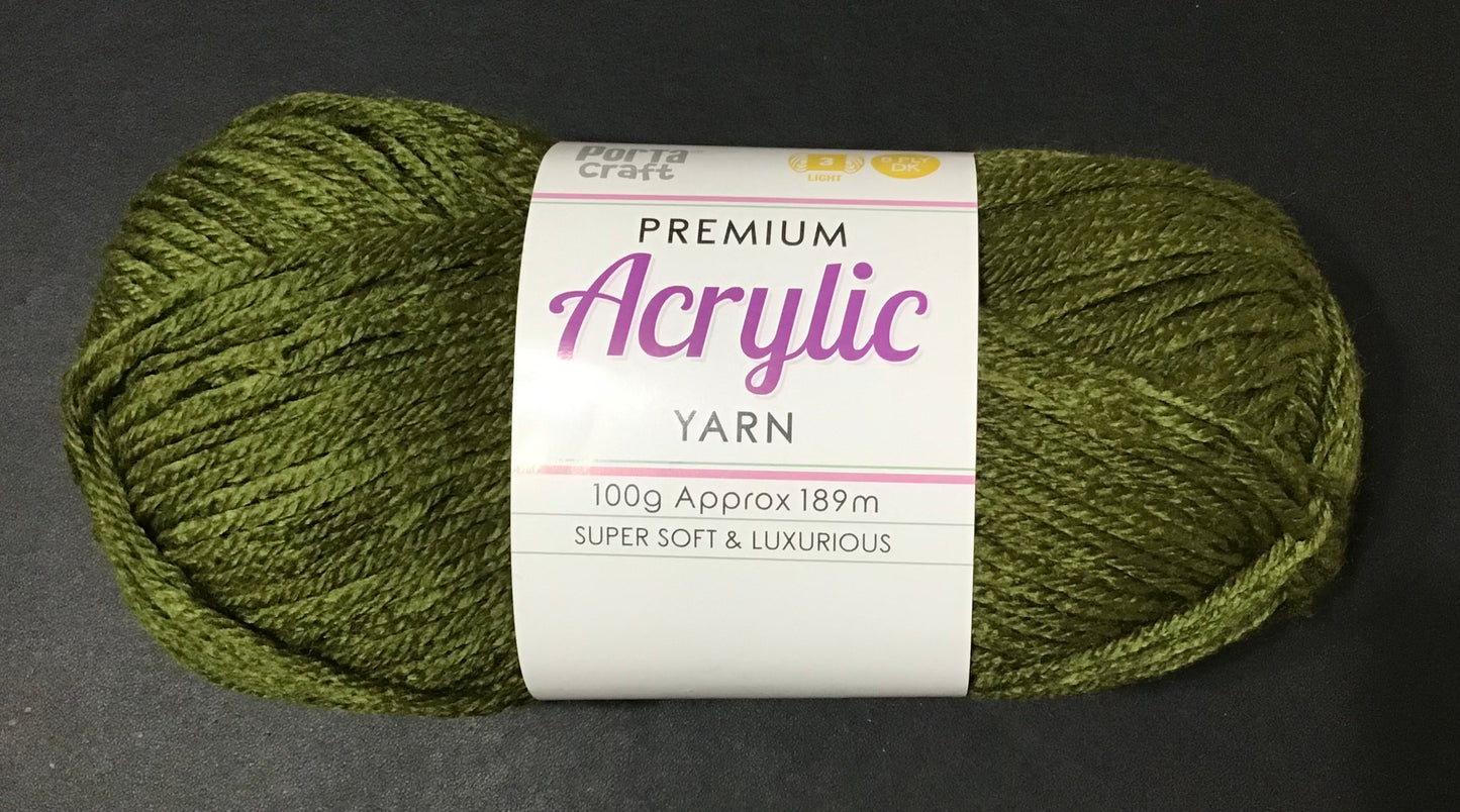 Porta Craft Yarn - 8 Ply - Pine - 100g - Acrylic