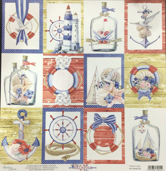 Mintay - Marina - 1x Double sided sheet - 30.5x30.5cm