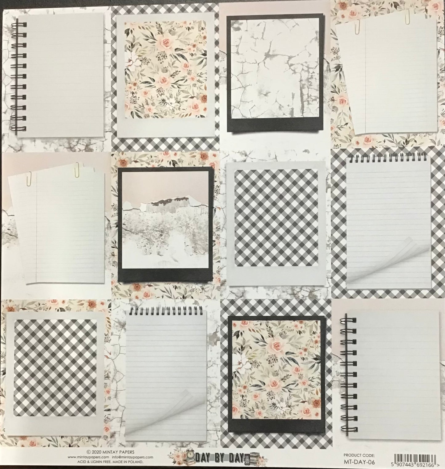 Mintay - Day by Day - 1x Double sided sheet - 30.5x30.5cm