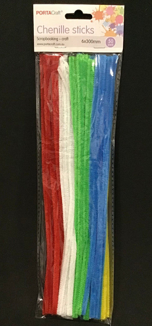 Pipe Cleaners 6mm - Bright Colour Mix #1 - Pack of 50