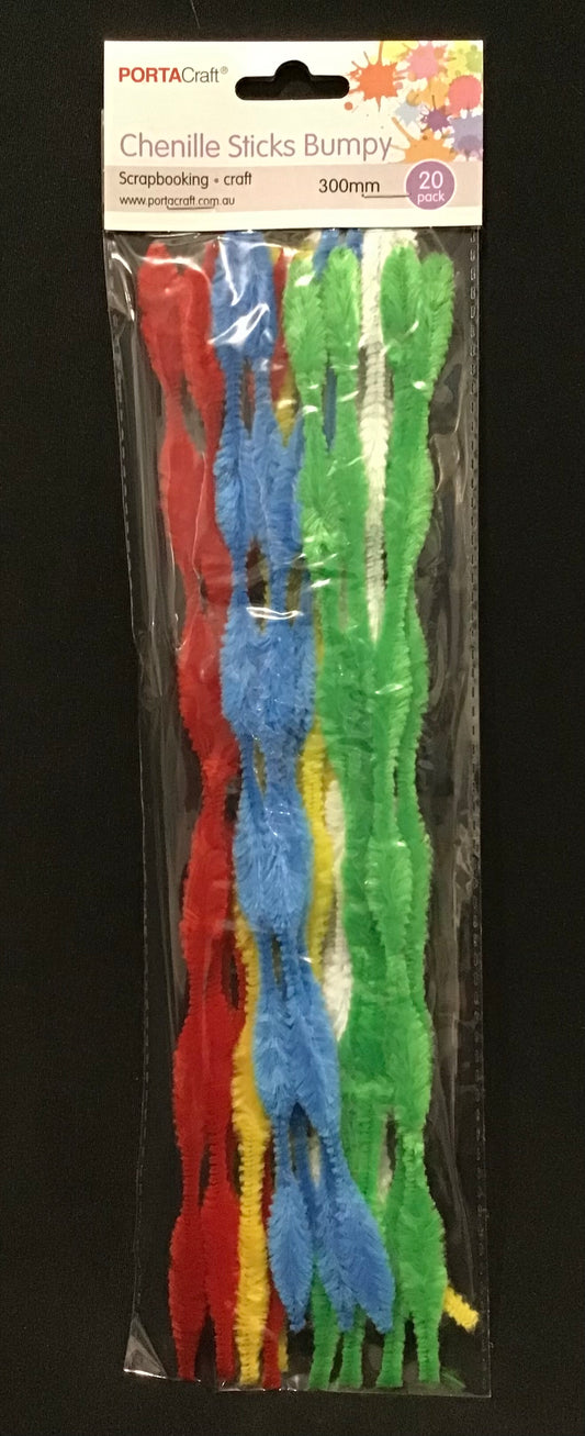 Pipe Cleaners - Bubble/Bumpy Stems - Brights #2 - Pack of 20