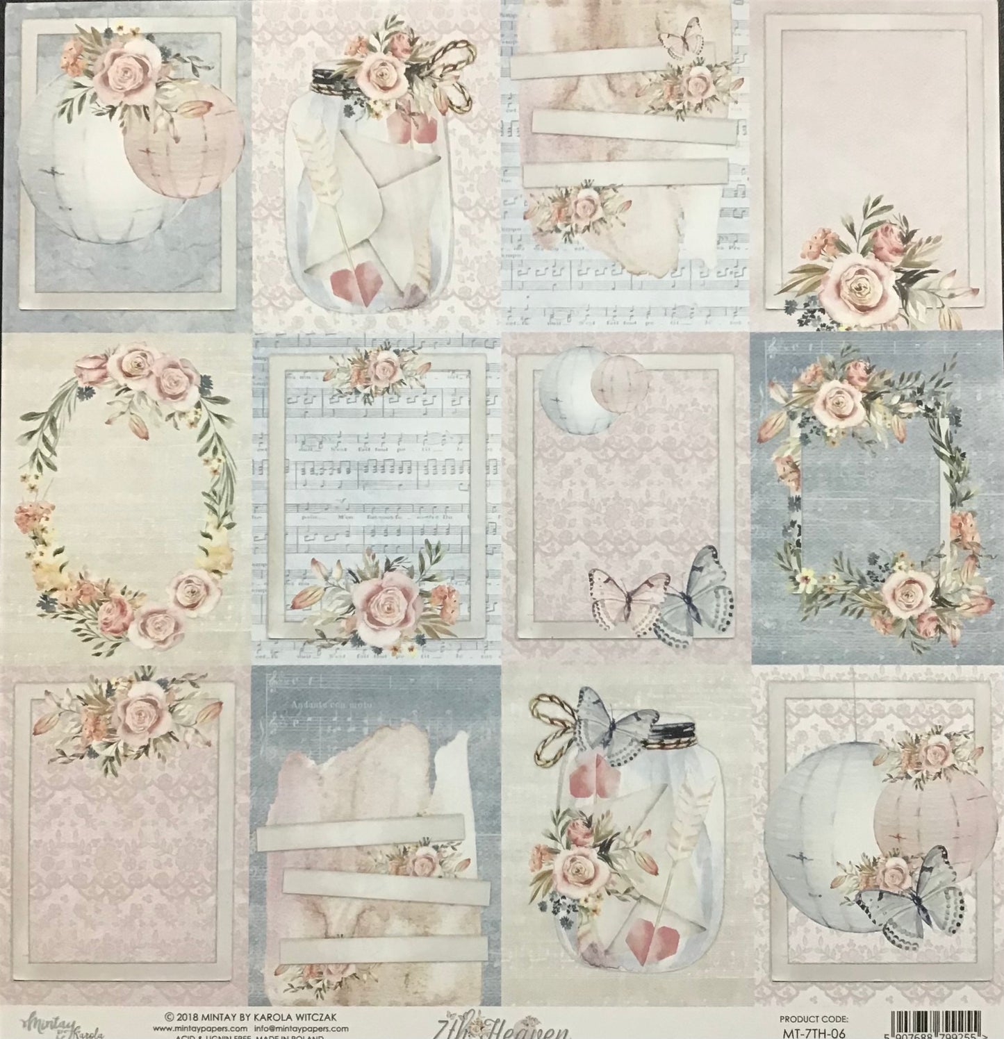 Mintay - 7th Heaven - 1x Double sided sheet - 30.5x30.5cm