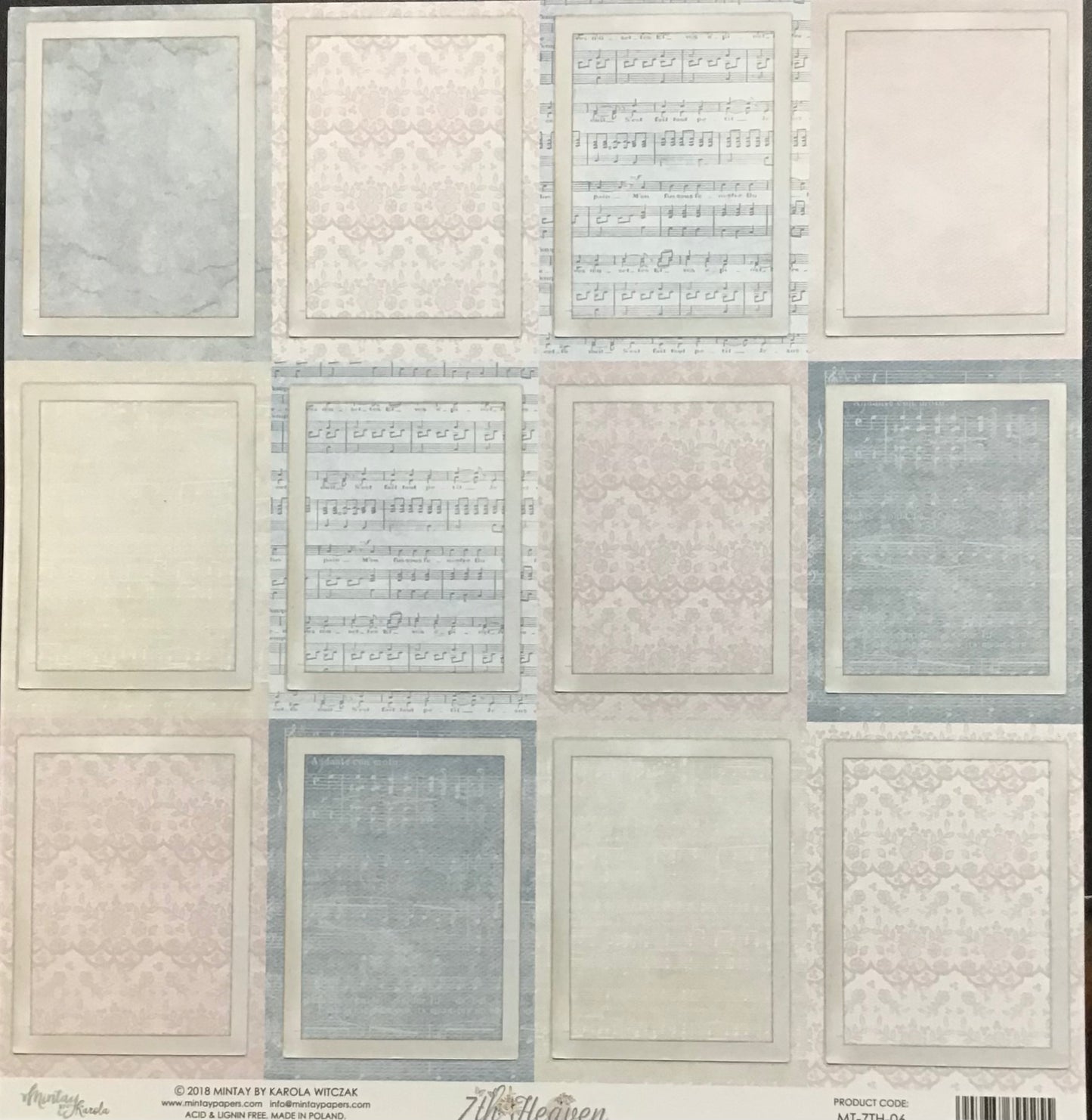 Mintay - 7th Heaven - 1x Double sided sheet - 30.5x30.5cm