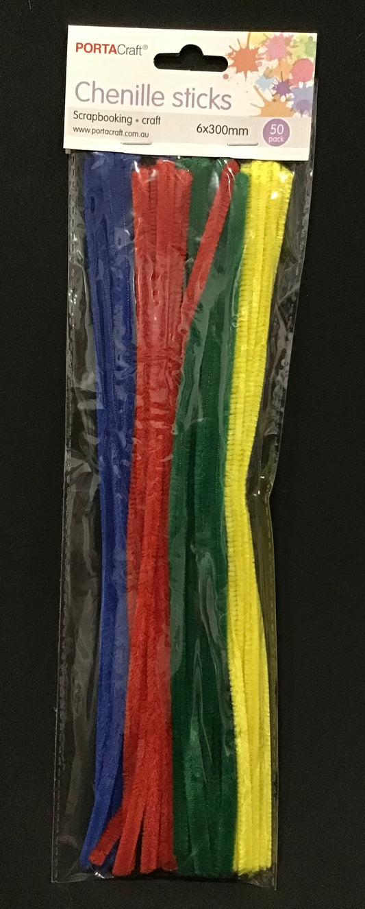 Pipe Cleaners 6mm - Bright Colour Mix #2 - Pack of 50