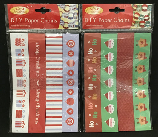 DIY Paper Chains x 2 packs - One of each design