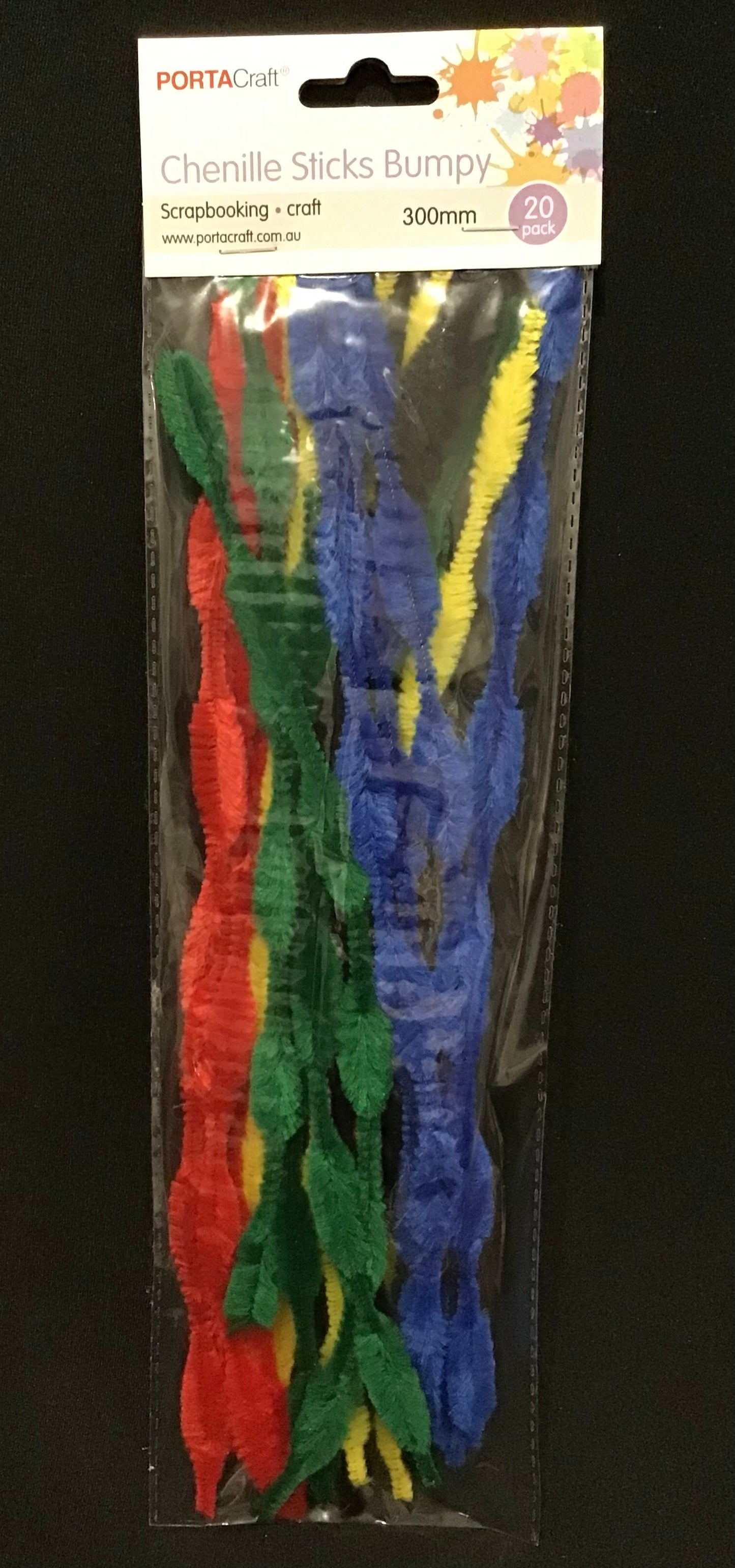 Pipe Cleaners - Bubble/Bumpy Stems - Brights #1 - Pack of 20