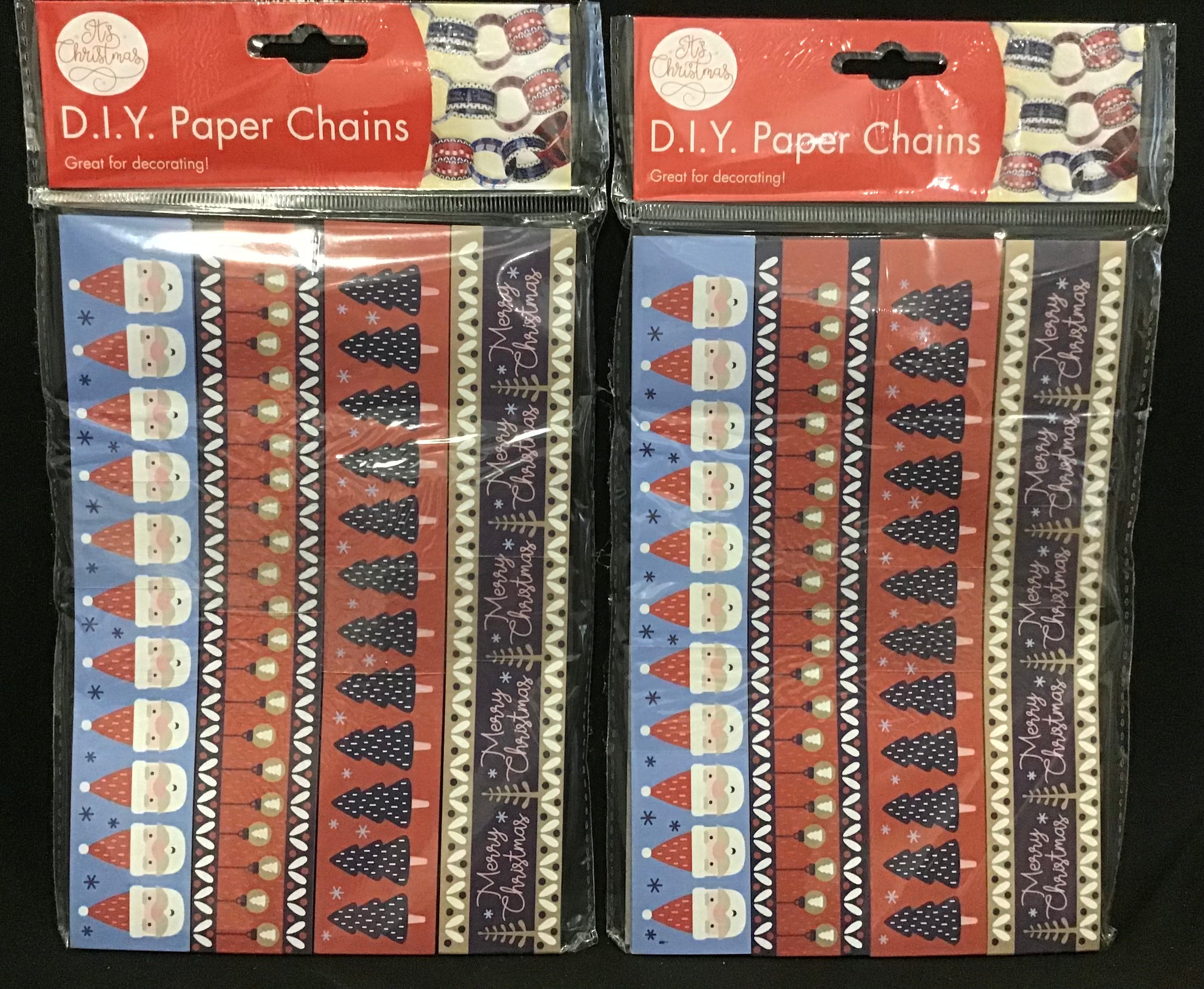 DIY Paper Chains - Merry Christmas/Trees/Santa/Lights x 2 packs – The ...
