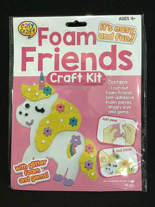 Foam Friends Craft Kit - Just Peel and Stick - Unicorn - Makes 1