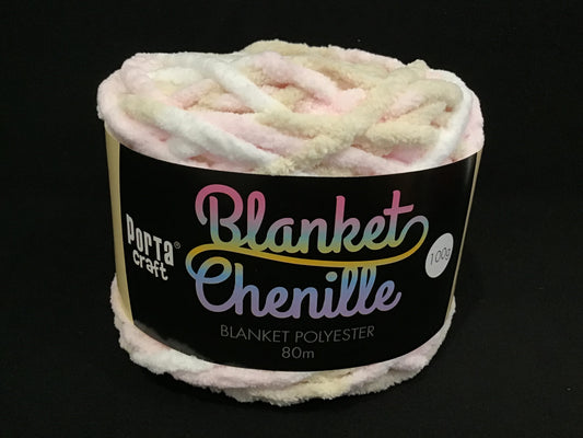 Blanket Chenille - Blanket Polyester Wool 80m - 100g - Multi Mallow Mocha